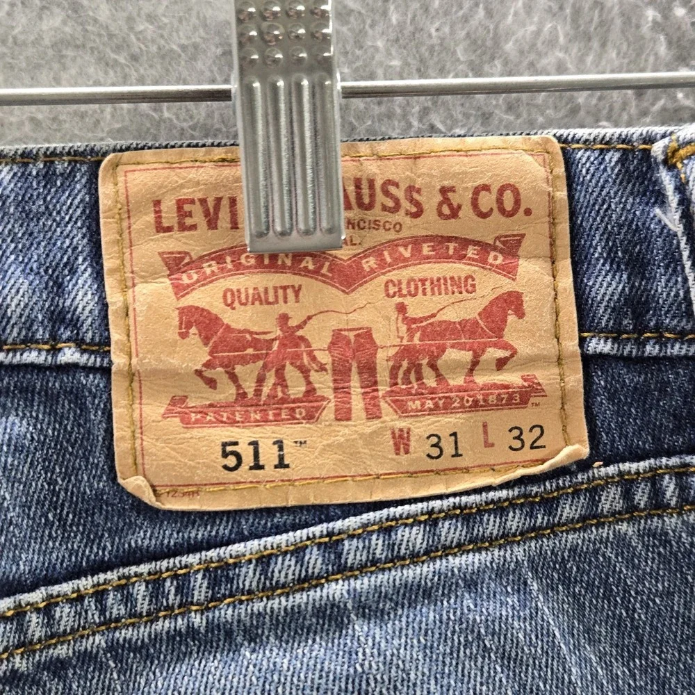 Levi's 511 Men Jeans 31X32 Blue Denim Slim Fit 30
